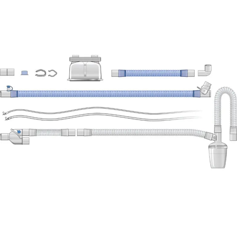 CIRCUITO PARA VENTILACION CON RAMA INSPIRATORIA CALENTADO ADULTO DESECHABLE Y TRAMPA DE AGUA