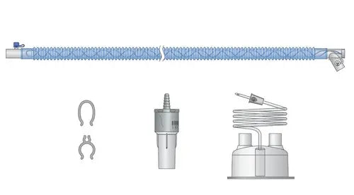 KIT DE CIRCUITO PARA OXIGENOTERAPIA ADULTO CON RAMA INSPIRATORIA CALENTADA Y CAMARA DE HUMIDIFICACIÓN DESECHABLE