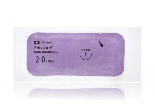  POLYSORB 2-0, PUNTA TRIANGULAR CORTE INVERTIDO, VIOLETA, 1/2 CIRCULAR