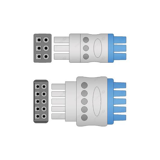 Juego de Latiguillos ECG Compatible con GE Marquette 3/5 Leads